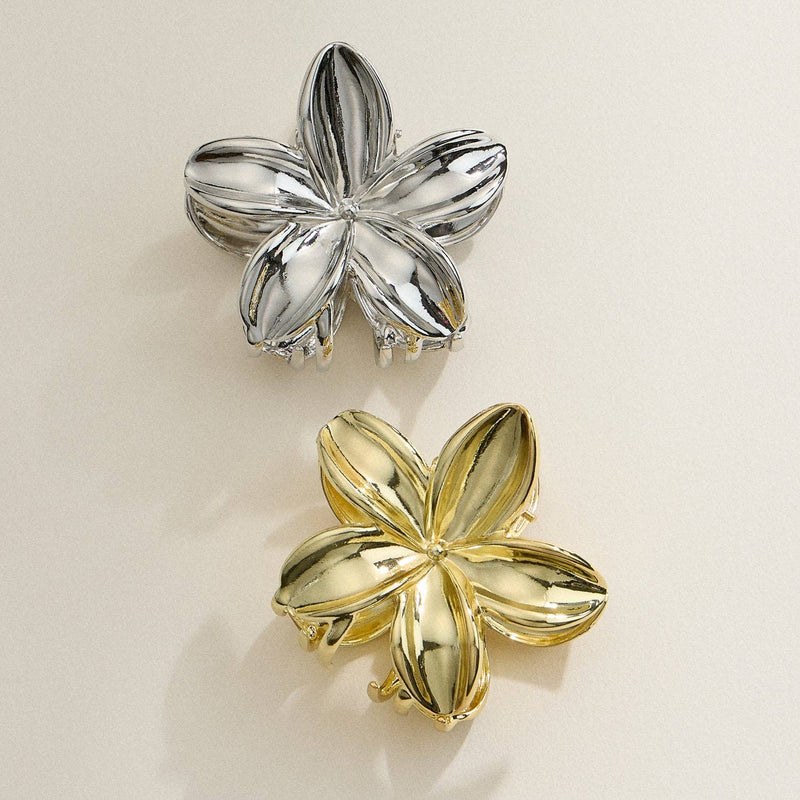 Metal Flower Hair Claw Clip