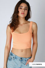 Nikibiki Scoop Chevron Ribbed Crop Top