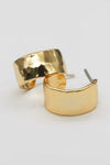 24K Gold Mini Hammered Hoops