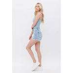 Mica High Rise Cutoffs: Light Wash
