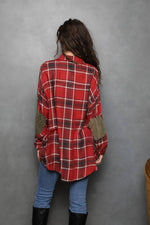 Tis the Season Elbow Patch Plaid Flannel