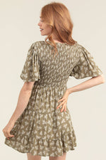 Boho Fields Flutter Sleeve Mini Dress