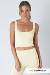 Nikibiki Scoop Chevron Ribbed Crop Top