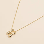 16 Assorted Pack of Bubble Design Initial Short Necklaces