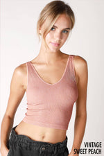 Nikibiki Vintage V Neck Crop Top