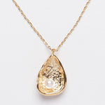 18K Gold Dipped Necklace with Seashell Pearl Pendant