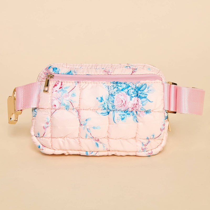 CB0009-Floral Fanny Quilted Pack: White / ONE SIZE