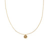 18K Gold Sun Opal Pendant Necklace