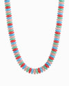 Multi Color Wide Marble Beaded Necklace