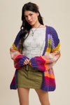 Rainbow Hand-Crochet Open Cardigan LSW0620