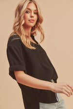 Ellen V- Neck Linen Top