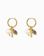 Sports Football Multi Charm Earrings