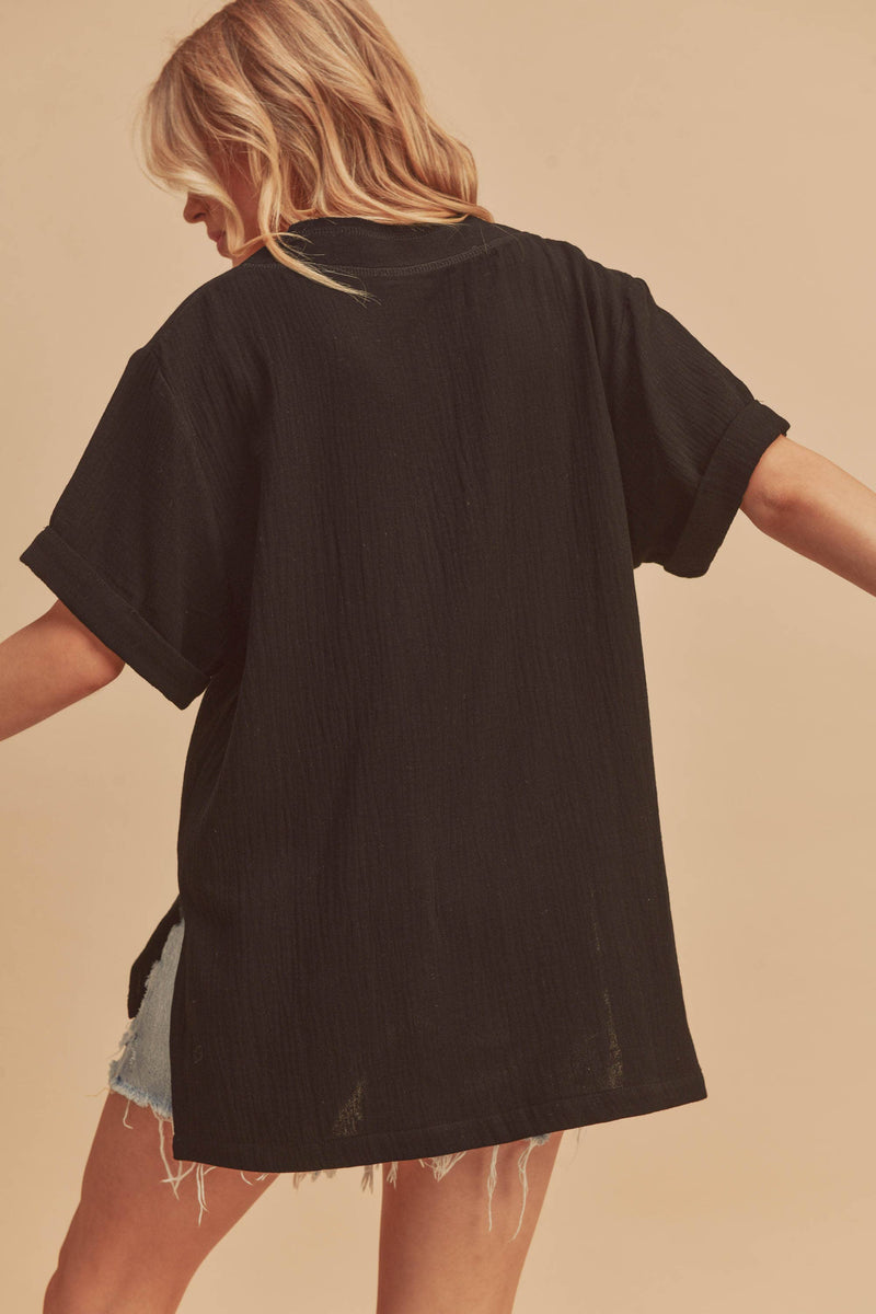 Ellen V- Neck Linen Top