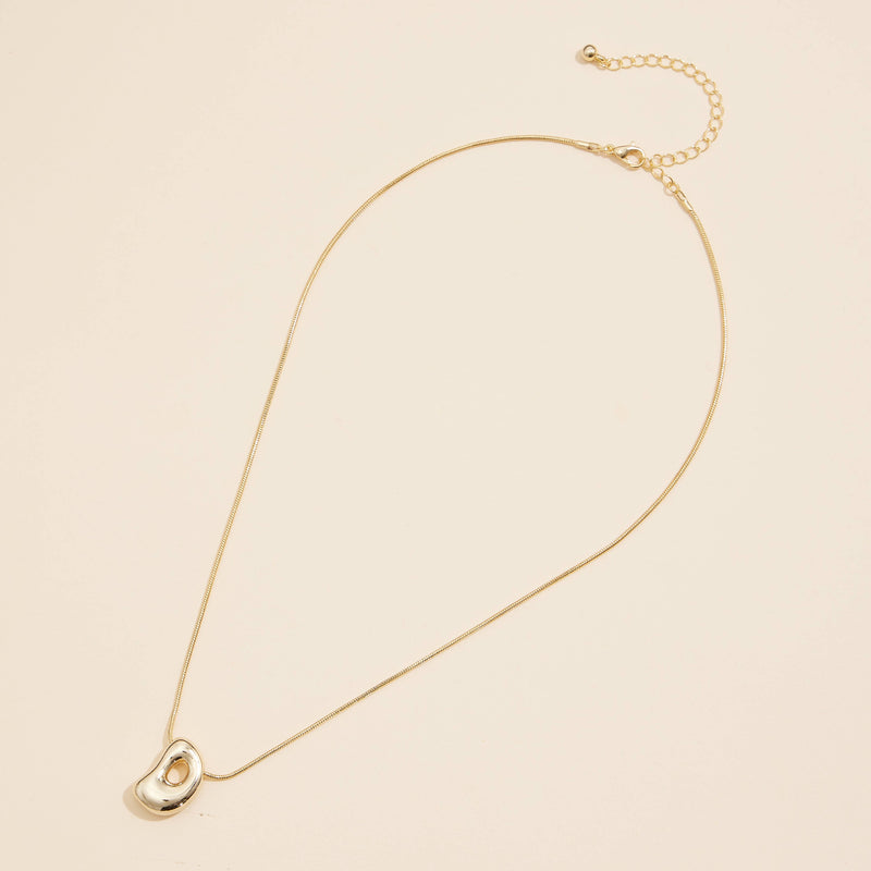 16 Assorted Pack of Bubble Design Initial Short Necklaces