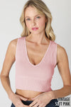 Nikibiki Vintage Plunge V-Neck Seamless Crop Top