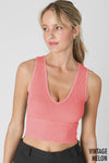 Nikibiki Vintage Plunge V-Neck Seamless Crop Top