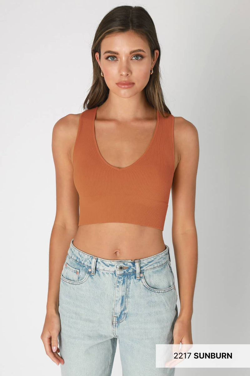 Nikibiki Plunge V-Neck Crop Top