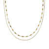 Waterproof Gold Box Chain Layered Necklace