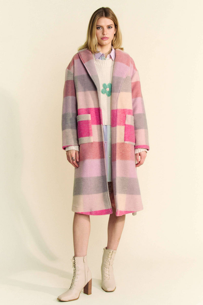 Wrapped Up in Love Checker Coat