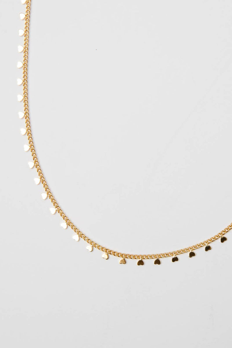 18K Gold Lined Heart Choker
