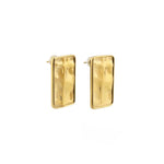 Waterproof Gold Statement Rectangular Earrings