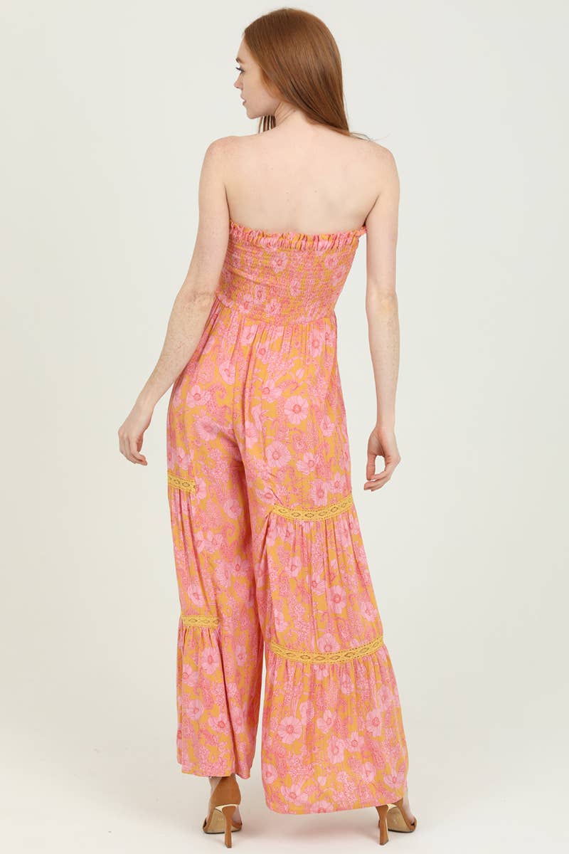 Groovy Sunsets Smocked Bell Bottom Jumpsuit