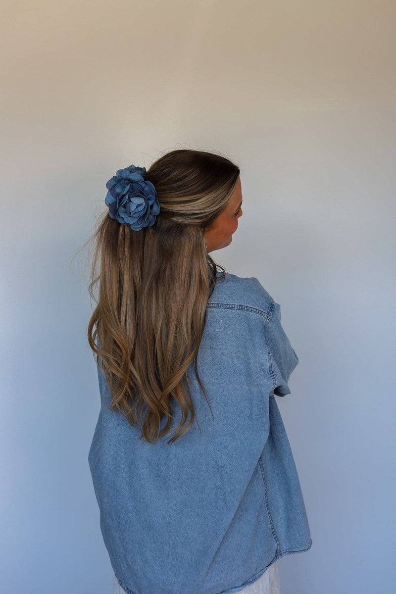 GRANDPA DENIM FLOWER CLAW