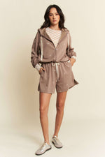 PLUS Ribbon Embroidery Zip Front Jacket: Cream