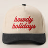 Howdy Holidays 3D Text Embroidery Corduroy Hat