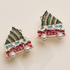 Christmas Tree Truck Stud Earrings