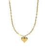 Waterproof Gold Statement Adjustable Heart Necklace