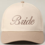 Bride Text Embroidery Two-Tone Trucker Hat: Pink / ONE SIZE