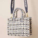 Polyester Geometric Mini Tote Bag