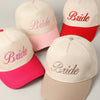 Bride Text Embroidery Two-Tone Trucker Hat: Pink / ONE SIZE