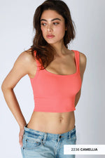 Nikibiki Scoop Chevron Ribbed Crop Top
