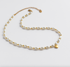 White Shell Necklace with Puffy Heart