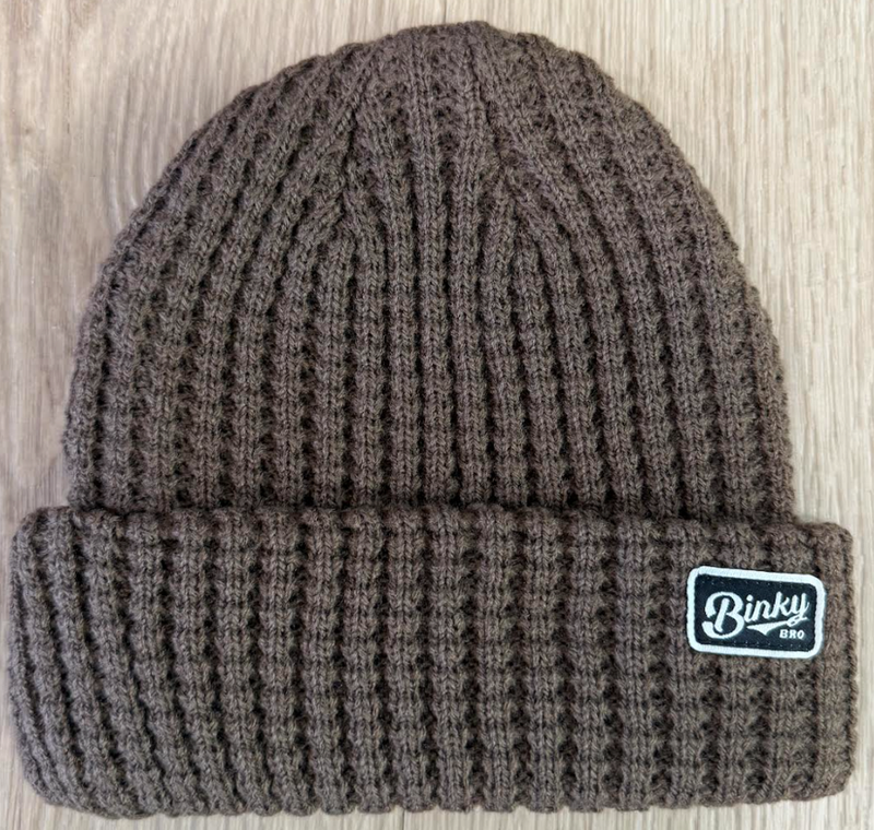 Kids Beanie Waffle: Brown