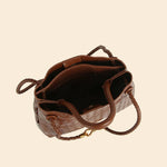 Fashion Woven Muse Brass Satchel