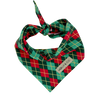 Evergreen Argyle + Nutcracker - Reversible Dog Bandana