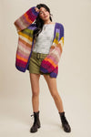 Rainbow Hand-Crochet Open Cardigan LSW0620