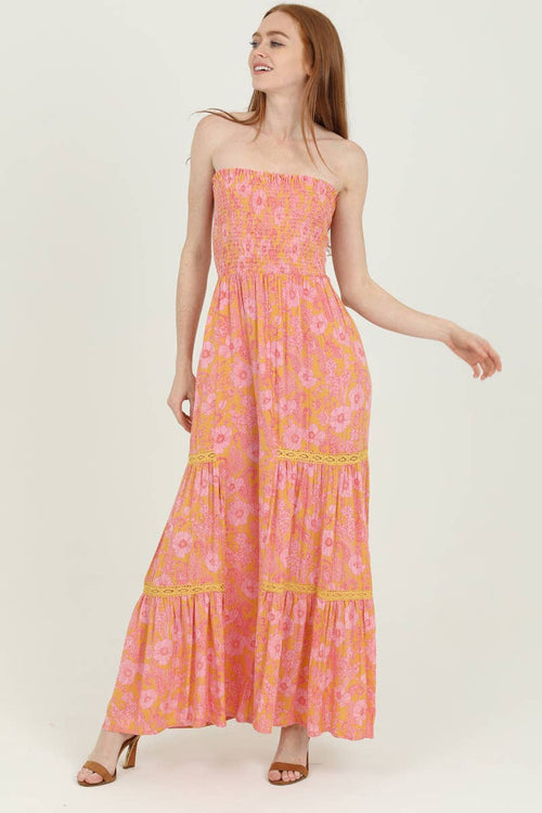 Groovy Sunsets Smocked Bell Bottom Jumpsuit