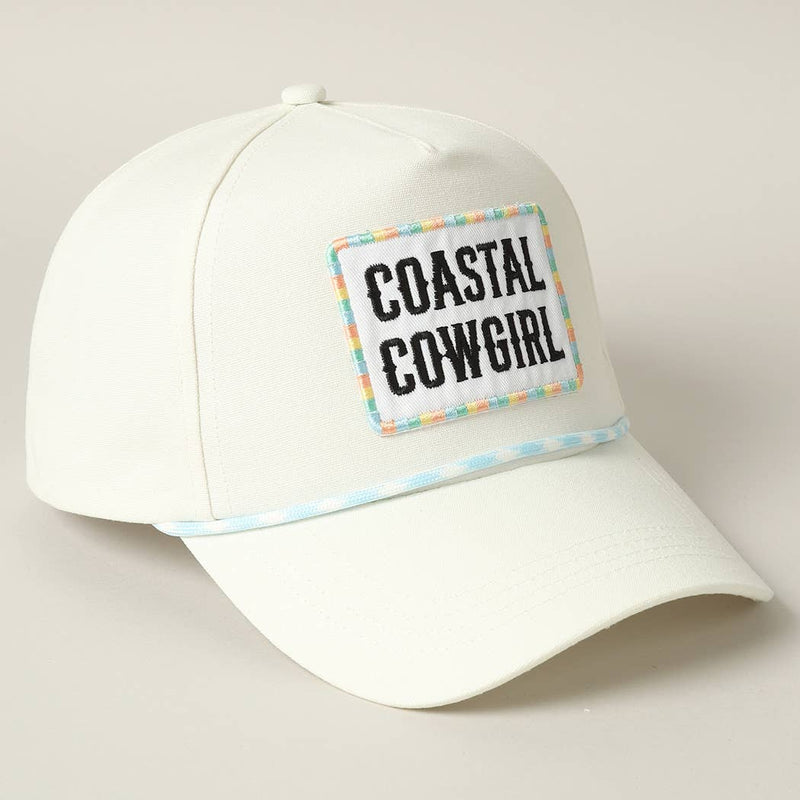 Coastal Cowgirl Embroidery Patch Trucker Hat