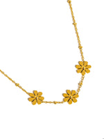 Suzette 18K Gold Non-Tarnish Dainty Daisy Necklace