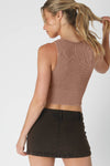 Nikibiki Vintage Plunge V-Neck Seamless Crop Top