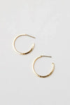 24K Gold Mini Thin Hammered Hoops
