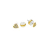 18K Gold Dainty Diamond Heart Studs