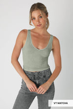 Nikibiki Vintage V Neck Crop Top