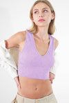 Nikibiki Vintage Plunge V-Neck Seamless Crop Top