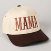 MAMA Typographic Design Embroidery Baseball Cap: Denim / ONE SIZE