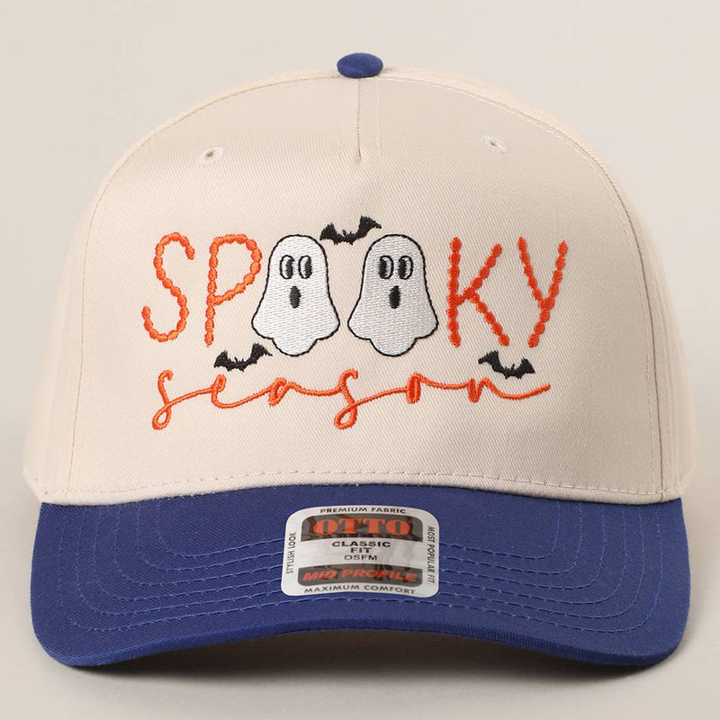 SPOOKY TWO Ghost Embroidered Trucker Hat